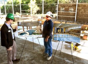 Construction on Aquatic and Track Center at Mylan Park continues